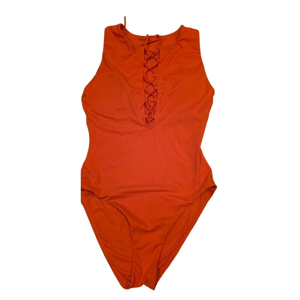 Andie Swimwear Orange One Piece New Size Small